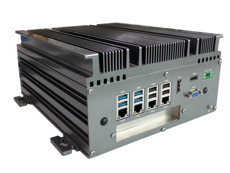 4 LAN Fanless Embedded Box PC With Expansion Slot