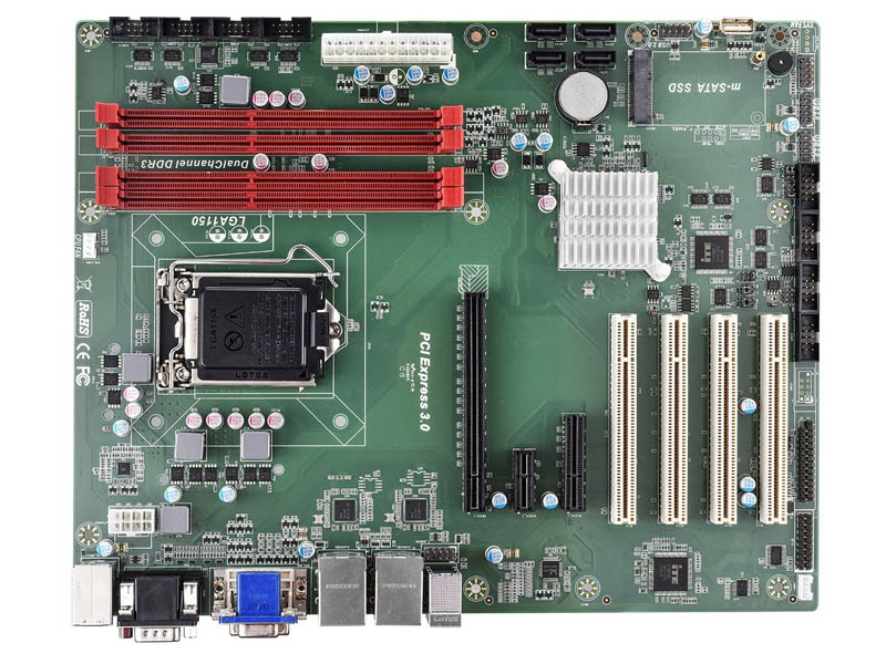 Industrial ATX Motherboard H81 chip 7-Slot(4PCI 3PCIE) Expansion 2LAN 6COM 9USB Support 4th intel core CPU