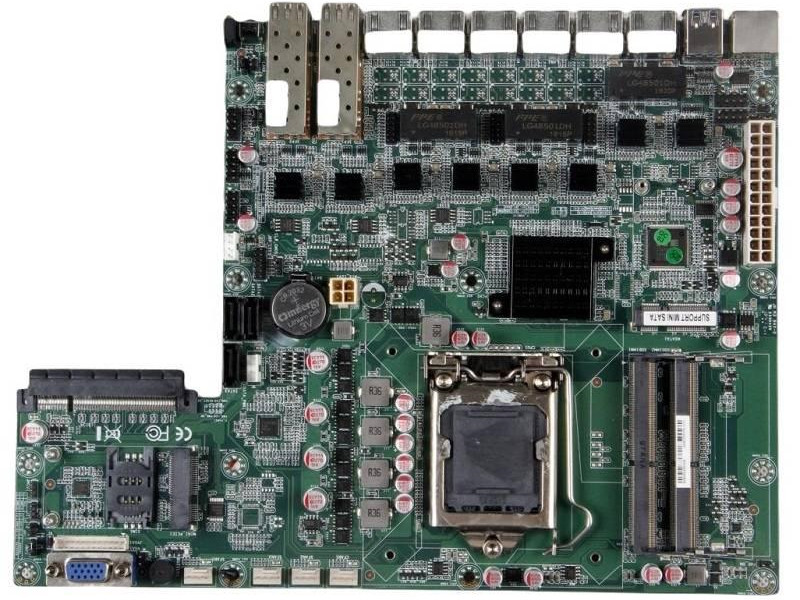 8LAN motherboard B150 chip 6LAN+2SFP or 8LAN Intel Gigabit LAN ports, PCIEx8 expansion