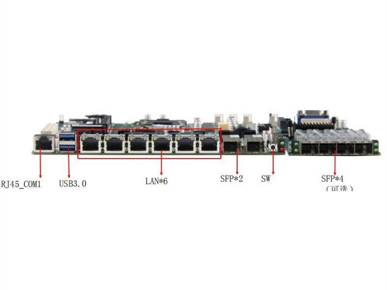 Network Security Platform Motherboard 6/8 Intel Gigabit Lan Ports