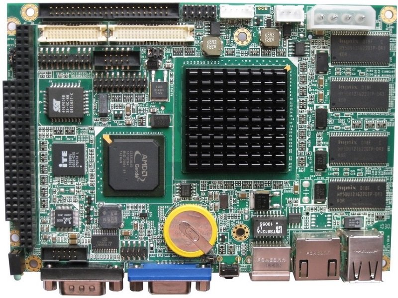 3.5" Embedded Motherboard Soldered on Board AMD LX800 CPU and 256M RAM PC/104 Expansion