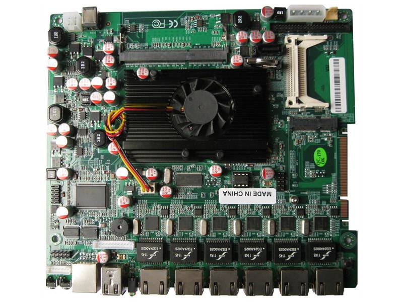 Network Security Platform Motherboard Soldered on board Intel®D525 CPU 6LAN Intel GbE