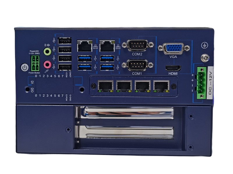 All-aluminum Fanless Embedded Industrial Box PC Supports 4th/6th/7th/8th/9th T-series CPUs Optional 2/4 Expansion Slots
