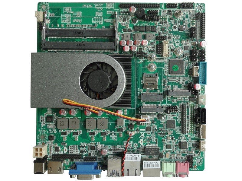 Mini ITX Thin Industrial Motherboard Soldered onboard Intel® 8th/10th generation U Series CPU 2LAN 6COM 8USB