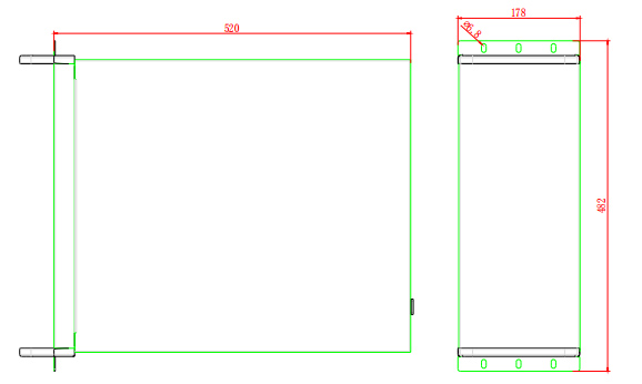 8.9" touch screen Rackmount PC