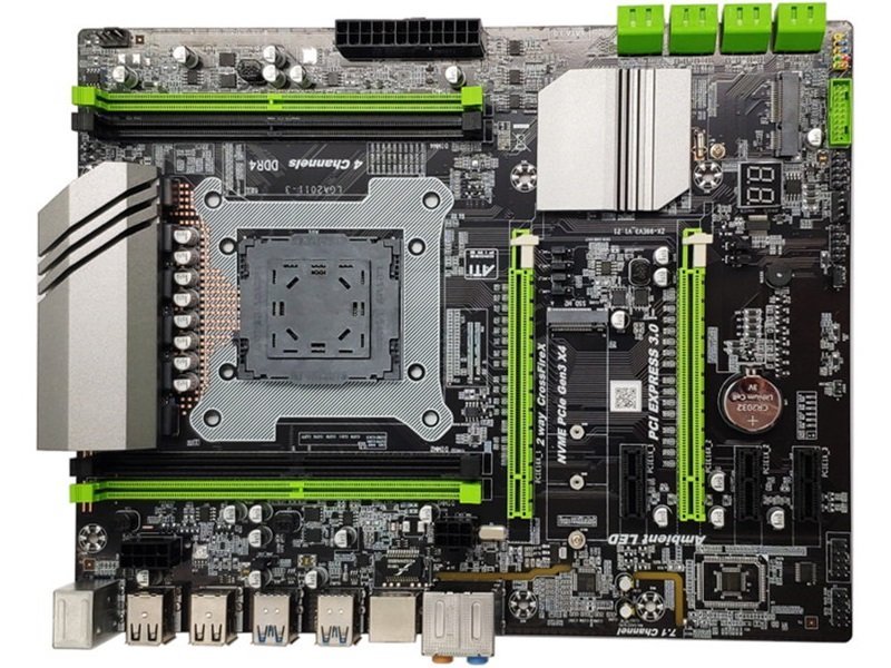 ATX motherboard Intel@ PCH C612 chip 1LAN/1COM/12USB 5 slots(2PCIEx16)