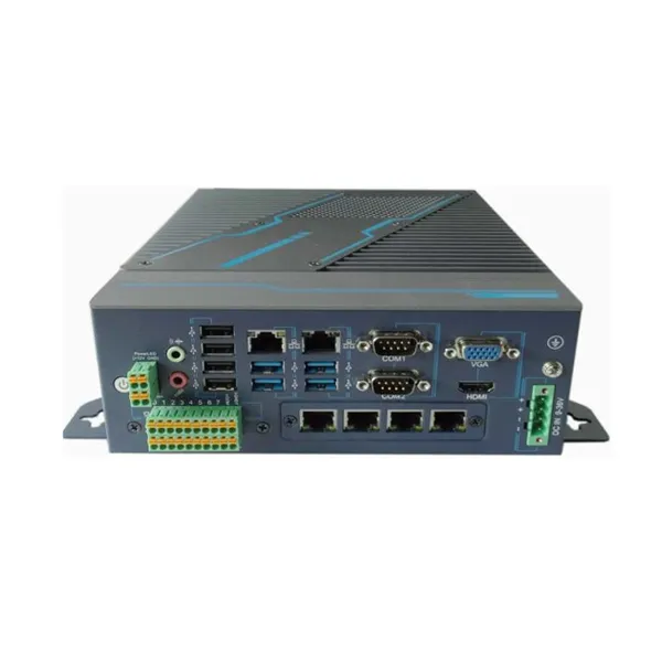 All-Aluminum Fan-Embedded Industrial Box PC for 4th-9th Gen CPU with Optional Expansion Slots