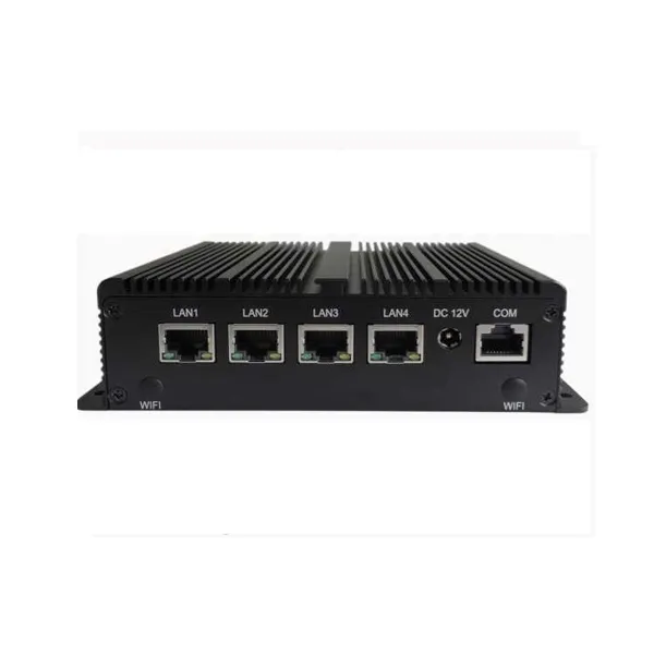 2.5GbE 4LAN Fanless Embedded Industrial Mini Box PC J4125 CPU
