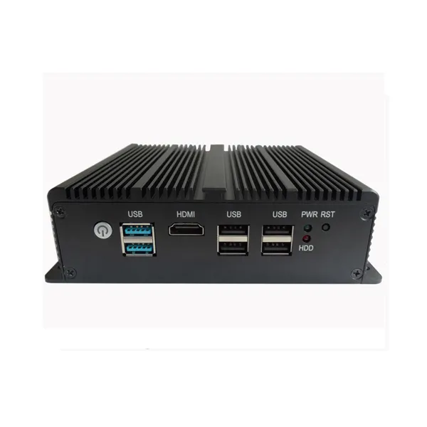 2.5GbE 4LAN Fanless Embedded Industrial Mini Box PC J4125 CPU