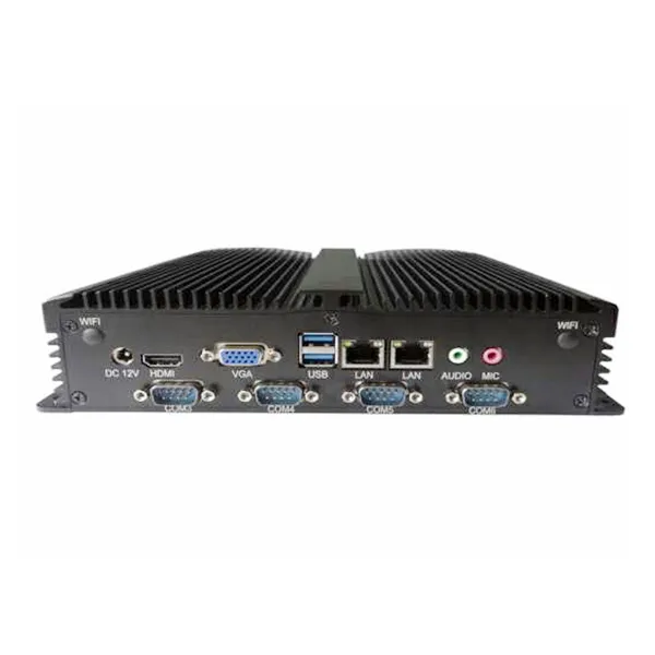 2 LAN Embedded Box PC 6 COM 128G MSATA Intel 3317U
