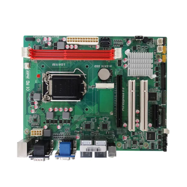 H81 H87 chip Micro ATX Industrial Motherboard LGA1150 4th CPU 2LAN 6COM 13USB