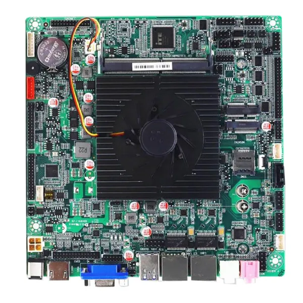 Mini ITX Motherboard N5095 CPU 2LAN 6COM 8USB, 12V DC input