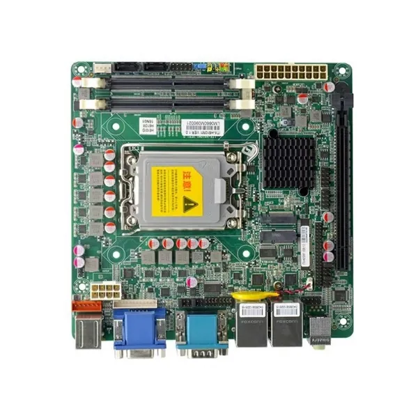 Mini ITX Motherboard 2LAN 6COM 9USB PCIE16 Expansion Intel® H610 Chipset