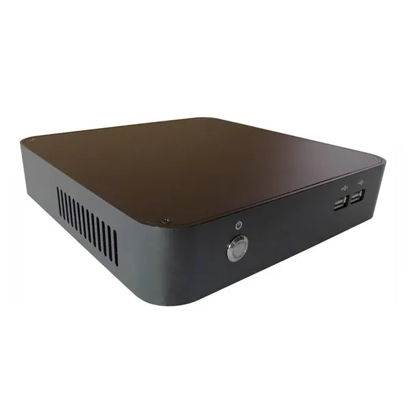 All-aluminium embedded industrial controller mini PC support all generations of low-power CPUs