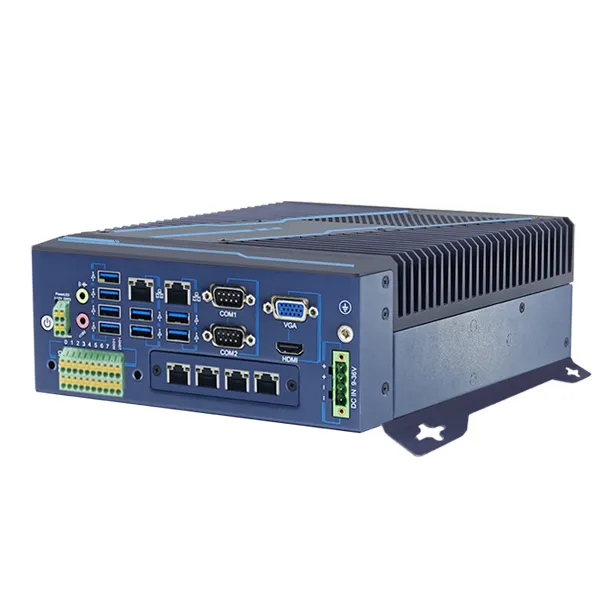 All-Aluminum Fan-Embedded Industrial Box PC for 4th-9th Gen CPU with Optional Expansion Slots