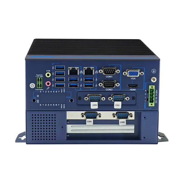All-aluminum Fanless Embedded Industrial Box PC Supports 4th/6th/7th/8th/9th T-series CPUs Optional 2/4 Expansion Slots