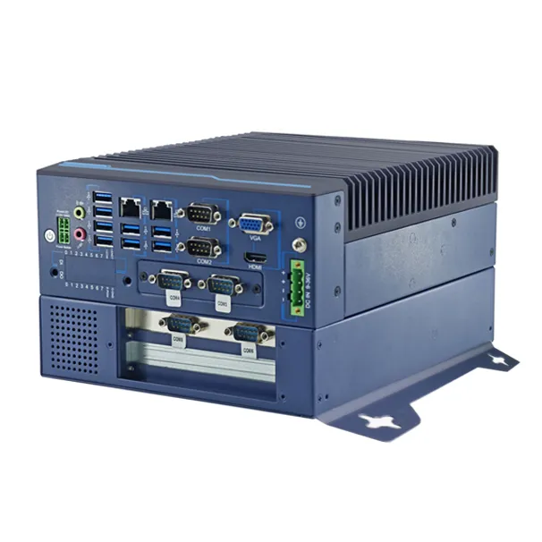 All-aluminum Fanless Embedded Industrial Box PC Supports 4th/6th/7th/8th/9th T-series CPUs Optional 2/4 Expansion Slots