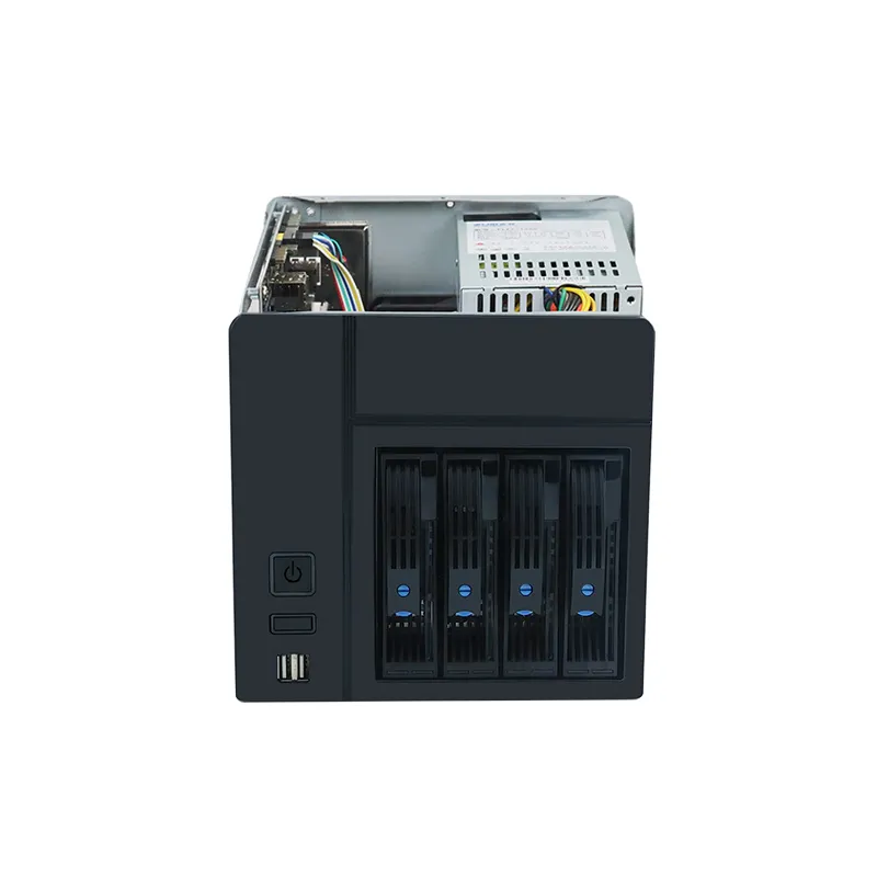 NAS private cloud hardware platform, 4 portable hard drive slots, optional software and hardware RAID function