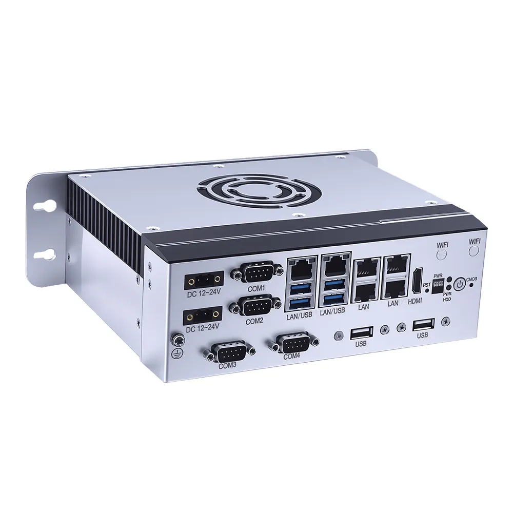 All aluminum BOX industrial computer, support 6/7/8/9th generation desktop CPUs, 6LANS/4COM/6 USB